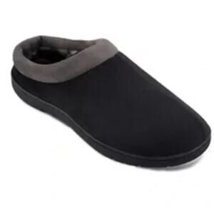 Hagar microsuede slip-on clog slippers Memory foam and comfort Black XL 11-12